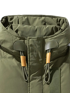 Wholesale Custom <b>Men's</b> <b>Puffer</b> <b>Jacket</b> New Design Fashion Quilted Bomber <b>Jacket</b> Hood <b>White</b> Waterproof Bubble Coat Fur Winter - Product Image 3