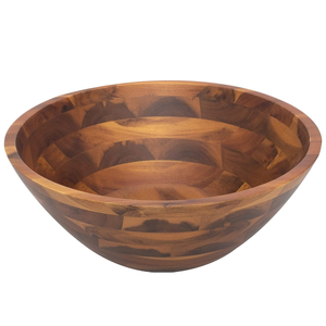 Tazón de madera de mango de alta calidad Diseño simple 12,5 pulgadas Venta directa de fábrica a precios al por mayor por glowin fashion - Product Image 1