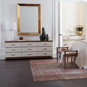 Hình chữ nhật <span class=keywords><strong>Champagne</strong></span> vàng kết thúc nghệ thuật Deco Studded thiết kế tường gương cho phòng ngủ phòng tắm phòng khách Vanity sang trọng trang trí nội thất - Product Image 2