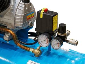 DGM 100L горизонтальный 2.2kW портативный 2-цилиндровый поршневой воздушный компрессор с прямым приводом 8 бар коаксиальный 220 В воздушный компрессор - Product Image 6