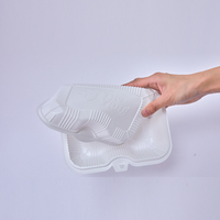 Boîtes d'emballage alimentaire à emporter pour hamburgers, gâteaux aux légumes - Grandes boîtes en plastique de qualité alimentaire PP, boîtes à lunch personnalisées avec logo thermoformé