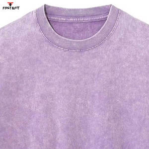 Camiseta de Verano para Hombre 2025 de Alta Calidad con Diseño Sólido y Lavado Ácido, Tela Satinada de 180g, Ropa Casual para Fitness - Product Image 6