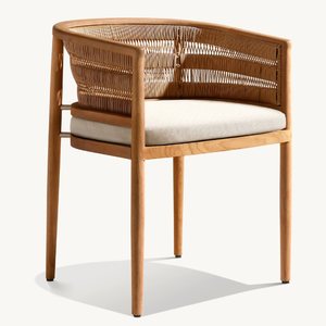 Hot <b>sale</b> teak wood chair <b>furniture</b> with <b>rattan</b> accents in modern style with strong and anti-rot legs - Product Image 6