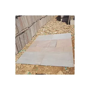 Wholesale Supplier Of Natural Split Roman Pattern Paving Slabs Best Decorative Autumn Brown Patio Pack Sandstone