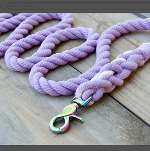 Solid Purple Cotton Dog Rope <b>Leash</b> Customized Colored Cotton Rope Handmade Dog <b>Leash</b> <b>Pet</b> <b>Leash</b> Set - Product Image 2