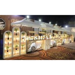 Comptoir Chaat en acier inoxydable avec présentoir en verre Chariot à collation pour restauration de rue indienne pour restaurant d'événement de mariage - Product Image 2