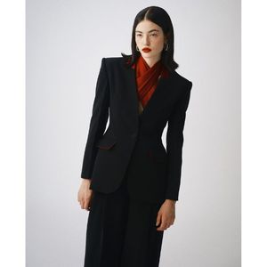 Chaleco elegante con botones rellenos de poliéster para mujer Alva, trajes de tela de algodón de la mejor calidad con chaqueta de sastre - Product Image 1