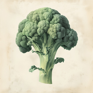 Made In Germany - Home Decor Canvas <b>Picture</b> Kitchen Motif Broccoli - Modern <b>Wall</b> Mural In Cream And Beige - Stretcher Frame Art - Product Image 6