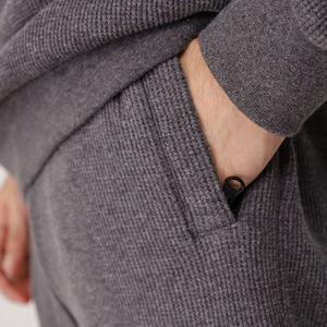 Wholesale Men's Casual Cotton French Terry Sweatpants & Hoodie Sets Oversized and Breathable for Autumn Custom OEM Logo - Product Image 3