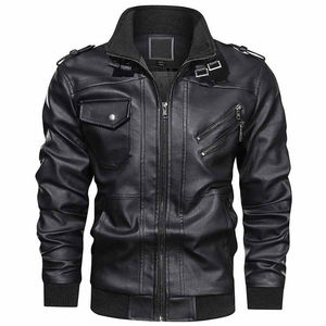 New Arrivals 2025 <b>Large</b> Size Leather Casual Stand Collar Waterproof Winter <b>Canvas</b> Men's Jackets OEM Service Customized - Product Image 5