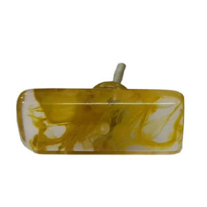 Perillas de resina de madera para perilla de puerta resina de color amarillo para uso de ventas de accesorios de muebles de cajón de armario de cocina - Product Image 1