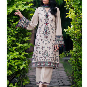 Conjunto de 3 Piezas de Traje Shalwar Kameez con Estampado Floral para Mujer, Estilo Étnico, Personalizado, 2026 - Product Image 4