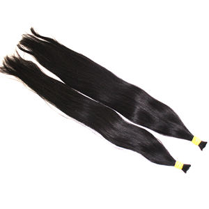 Extensions de cheveux vierges indiens naturels crus 100g faisceaux à double trame lâche vague profonde couleur naturelle rapport élevé mourant des couleurs plus foncées - Product Image 4