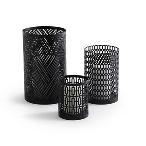 Portavelas de metal vintage de gran oferta, portavelas votivo de forma redonda, acabado personalizado para decoración de bodas - Product Image 2