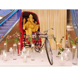 Entrée de mariage divine avec Ganesha sur pousse-pousse Ganesha Foyer décoration de bienvenue mariage bienvenue Ganesh Statue décor - Product Image 1
