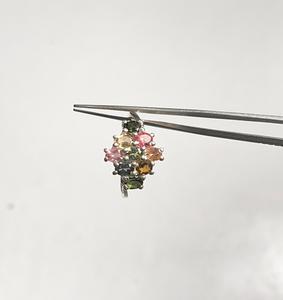 Tourmaline multicolore naturelle à facettes pierres précieuses ovales 92.5 pureté argent classique bague de mariage pour femmes pour cadeau - Product Image 1