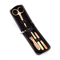 Coupe-ongles professionnel en or Rose, ensemble de manucure en acier inoxydable, outils de pédicure, Kit de toilettage pour femmes