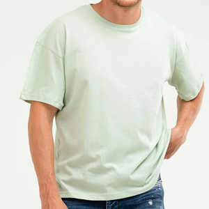 Venta caliente de los hombres transpirables 100% algodón sólido de punto antiarrugas cuello redondo manga corta Regular Fit camisetas cómodas - Product Image 4