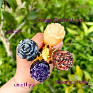 Souvenir regalo per ragazza in ametista al quarzo rosa, cristallo naturale, fiore di diamante, <span class=keywords><strong>voglie</strong></span> per la guarigione dei cristalli di rosa di san valentino - Product Image 5