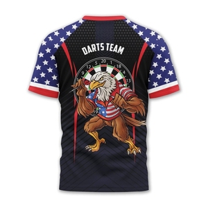 Jersey de sublimación de torneo de dardos personalizado con tela transpirable que absorbe la humedad para ropa deportiva y eventos de Club - Product Image 6