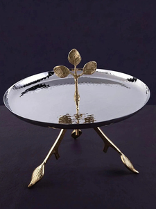 Hand-Finished Stainless Steel Fruit Bowl Eco-Friendly Metal Design with Raised Stand Base for Party Use - Product Image 3