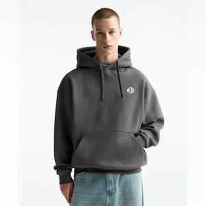 Personalizado al por mayor fabricante de gran tamaño pulóver sudaderas con capucha hombres transpirable 400 500 600GSM peso pesado gota hombro 100% algodón - Product Image 1