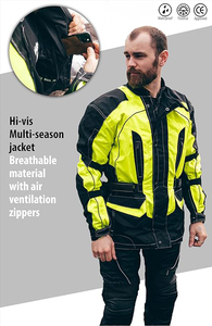 Veste de course de moto de haute qualité Logo personnalisé Doublure thermique Multicolore Cordura Protection des vêtements respirants pour moto - Product Image 2