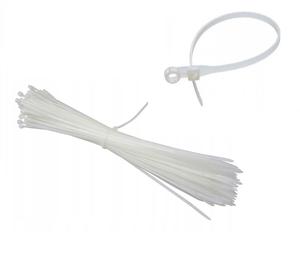 Gran oferta, bridas para cables de nailon blanco con cremallera con anillo, bridas de plástico de 4mm con autobloqueo multifuncionales, 150mm de longitud, libre de halógenos - Product Image 3