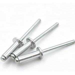 Remache ciego de extremo abierto con cabeza plana avellanada de aluminio para puertas y ventanas - Product Image 1