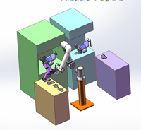 Bras de robot de préhension automatique pour entrepôt à 6 axes avec moteur et boîte de vitesses, 3 ventouses, capacité de charge de 5 kg, solution cobotique