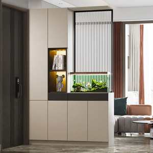 Nouvelle Armoire de Luxe en Bois Massif 2026 pour Entrée, Cloison de Salon avec Écran en Verre, Meuble de Rangement pour Chaussures à la Porte d'Entrée, Meuble de Couloir - Product Image 3