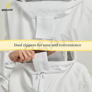 Traje de abeja para hombres y mujeres a prueba de picaduras, trajes de apicultura de polialgodón, disfraz de apicultor y con guante y capucha ventilada. - Product Image 2