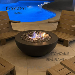 Elegant Luxurious G211 Hotel Garden <strong>Fire</strong> Bowl Modern Concrete Style Terrace <strong>Fire</strong> Table for Backyard <strong>Propane</strong> <strong>Fire</strong> <strong>Pit</strong> - Product Image 2
