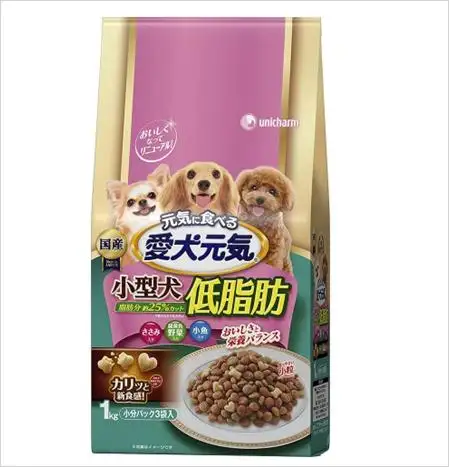 ユニチャーム日本製プレミアム小型大人犬ドライクッキー食品1KG低脂肪フォーミュラ栄養バランス健康的な日常生活