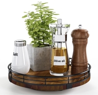 Lazy Susan organisateur de plateau tournant pour armoire organisation ronde en bois pour Table à manger garde-manger comptoir de cuisine décor à la maison