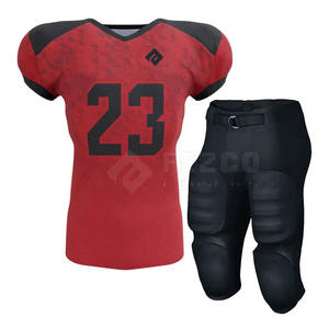 Uniformes de fútbol americano para hombres más populares Material sólido con mangas cortas y características transpirables Diseño de logotipo personalizable - Product Image 1