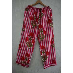 Conjunto de Pijama Floral de Algodón para Mujer, Estampado a Mano, Ropa de Dormir de Secado Rápido, Suave y Transpirable, Mangas Largas para Dormir y Descansar - Product Image 6