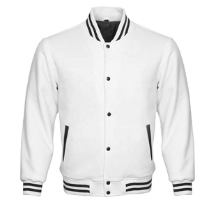 Veste universitaire d'hiver pour homme avec manches en cuir véritable, fermeture éclair, tissu en laine tricotée 2026 - Product Image 5