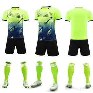 2025 venta al por mayor de secado rápido transpirable nuevo fútbol Jersey conjuntos de fútbol personalizado Club fútbol chándal 100% poliéster cuello en V - Product Image 3