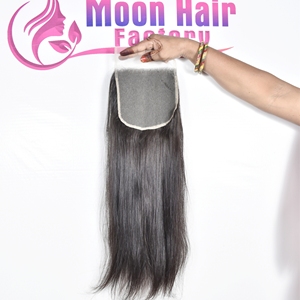 Cabello Moon Hair, Precio al por Mayor, Directo de Fábrica, Cabello Humano Virgen de Templo Indio, Cierre Liso, Suave, Sedoso, Aspecto Natural, Fabricante por Exportación - Product Image 2