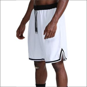 2025 pantalones cortos de entrenamiento informales para hombres 100% algodón cordón elástico alto lona transpirable patrón sólido High Street liso teñido - Product Image 2