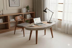 Table basse en teck massif, écologique, artisanale, en bois biologique, design moderne, pour l'extérieur et la salle à manger, SOLOBEAT - Product Image 3