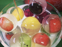 Cubes de gelée de fruits mous Garniture pour dessert aux saveurs multiples du Vietnam