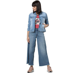 Chaqueta vaquera ajustada para mujer de la nueva colección personalizada para exteriores, el mejor estilo, relleno de algodón, venta al por mayor, chaqueta vaquera personalizada OEM - Product Image 5