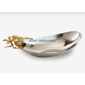 ชามโลหะทรงกลมสีทองเข้มสำหรับงานเลี้ยงวันเกิดของขวัญของหวานและวันที่เครื่องใช้ในร้านอาหาร - Product Image 4