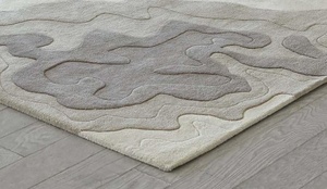 พรมปูพื้นสไตล์โมเดิร์นแบบไม่สม่ำเสมอพรมสีเทาพรมปูพื้นเป็นชั้นแบบแอบสแตรกสุดหรูพรมปูพื้นแบบสั่งทำสำหรับห้องนั่งเล่นแบบสร้างสรรค์ - Product Image 4