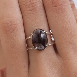 925 Stamped <b>Silver</b> Simple Wedding Gift <b>Ring</b> 925 <b>Sterling</b> <b>Silver</b> Handmade Gemstone Garnet <b>Spinner</b> <b>Ring</b> Fine Fashion Jewelry - Product Image 4