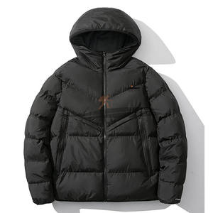 Veste matelassée chaude à bulles Veste d'hiver imperméable personnalisée pour hommes Manteau d'extérieur à col montant en polyester de créateur - Product Image 4