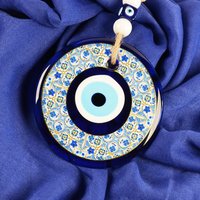 Décoration Murale Traditionnelle Faite à la Main Contre le Mauvais Œil 13cm Nazar Boncugu – Art en Verre Porte-Bonheur pour Salon et Cérémonie de Pendaison de Crémaillère
