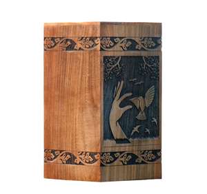 Handmade Rosewood Urn <b>for</b> Human <b>Ashes</b> Eagle Design Personalized Cremation Urn Handcrafted Large Wooden Urn - Product Image 6